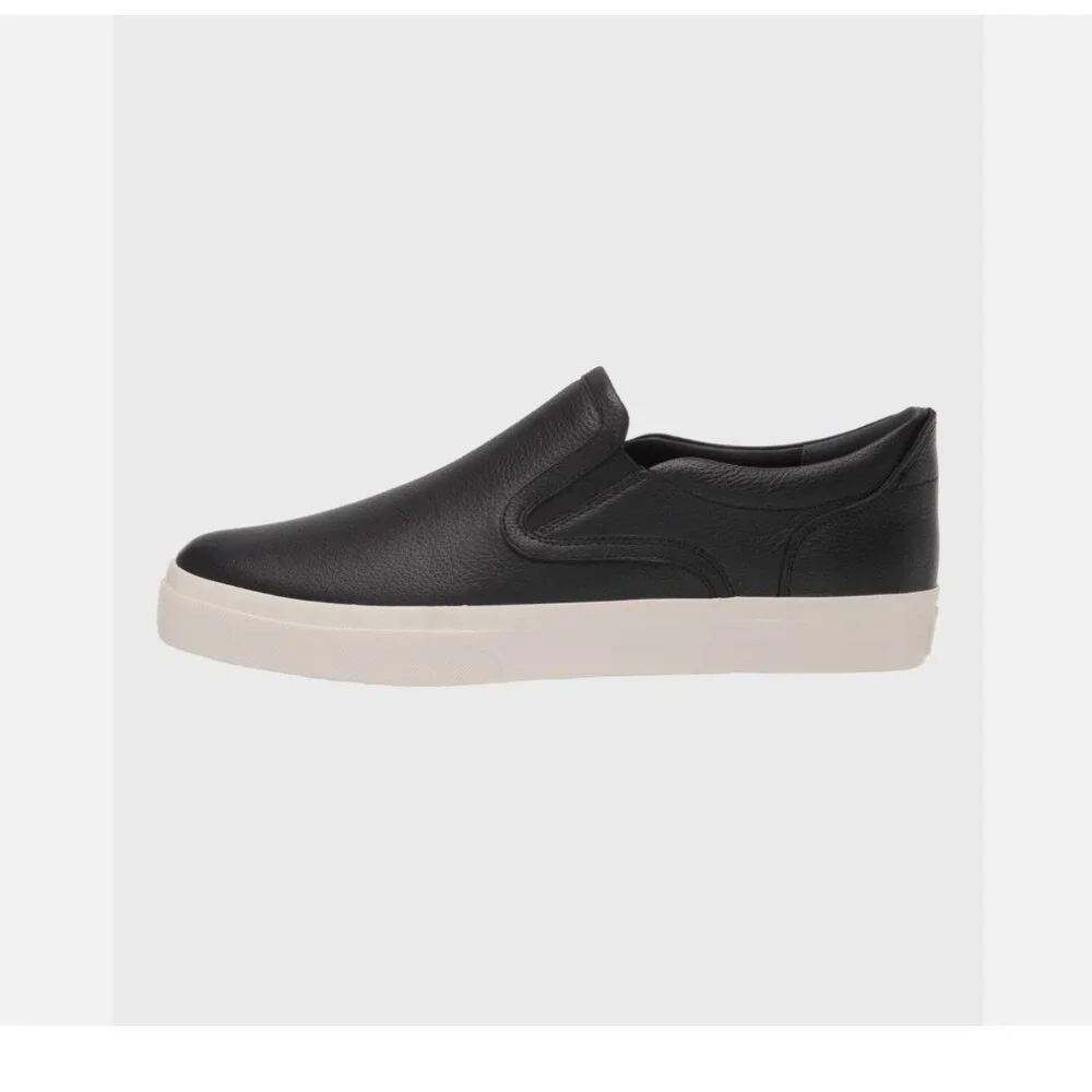 NEW NIB Vince Men’s Fairfax Black Leather Slip On Shoes Leather US 9 - Picture 6 of 12